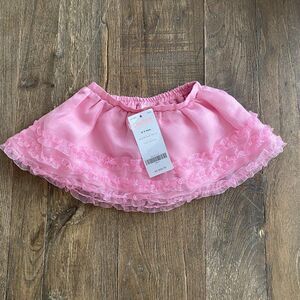 Baby Gymboree Tutu Skirt Pink Lace Size 0-3 Months NWT Pull On